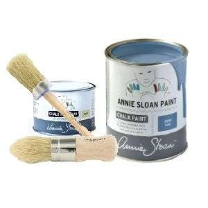 Annie Sloan Greek Blue Compleet Pakket, White Wax 500 ml