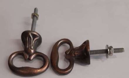 Metalen knop ring pull antiek koper