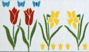 Verfsjabloon Tulp Narcis