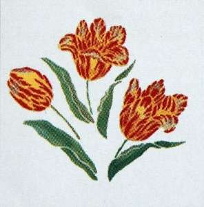 Verfsjabloon Klassieke tulpen